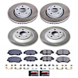 SC7609 Front and Rear Brake Disc and Pad Kit, Plain Surface, 5 Lugs, 296.93 mm, Ceramic