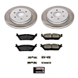 SC8030 Rear Brake Disc and Pad Kit, Plain Surface, 6 Lugs, Ceramic, Z17 OE Replacement
