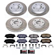 SC8346 Front and Rear Brake Disc and Pad Kit, Plain Surface, 5 Lugs, 262.2 mm, Ceramic, Z17 OE Replacement