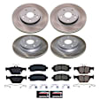 SC8520 Front and Rear Brake Disc and Pad Kit, Plain Surface, 5 Lugs, 284.8 mm, Ceramic, Z17 OE Replacement