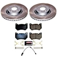 SC8551 Front Brake Disc and Pad Kit, Plain Surface, 5 Lugs, 337.8 mm, Ceramic