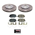 SC8738 Front Brake Disc and Pad Kit, Plain Surface, 5 Lugs, 300 mm, Ceramic, Z17 OE Replacement