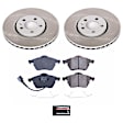 SC898 Front Brake Disc and Pad Kit, Plain Surface, 5 Lugs, 288.3 mm, Ceramic, Z17 OE Replacement