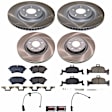 SC9250 Front and Rear Brake Disc and Pad Kit, Plain Surface, 5 Lugs, Z17 OE Replacement
