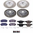 SC9316 Front and Rear Brake Disc and Pad Kit, Plain Surface, 5 Lugs, Z17 OE Replacement