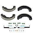 1999 GMC Yukon - Rear Brake Shoe Set, 5.7L 8Cyl, RWD, Models With 10 inch Rear Drums, Except Performance Package, Autospecialty By Powerstop