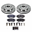 TDBK1087 Front Brake Disc and Pad Kit, Plain Surface, 4 Lugs, 256 mm, Carbon Fiber Metallic, Track Day
