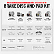 TDBK1087 Front Brake Disc and Pad Kit, Plain Surface, 4 Lugs, 256 mm, Carbon Fiber Metallic, Track Day