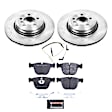 TDBK2086 Rear Brake Disc and Pad Kit, Plain Surface, 5 Lugs, 345 mm, Carbon Fiber Metallic, Track Day