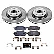 TDBK241 Front Brake Disc and Pad Kit, Plain Surface 5 Lugs 296 mm Carbon Fiber Metallic Track Day