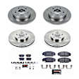 4-Wheel Set Power Stop&reg; TDBK2440 Front and Rear Track Day High-Performance Brake Pads and Rotor Kit