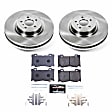 2009 Infiniti G37 - Front Brake Disc and Pad Kit, Plain Surface 5 Lugs 355 mm Carbon Fiber Metallic Track Day