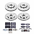 4-Wheel Set Power Stop&reg; TDBK4148 Front and Rear Track Day High-Performance Brake Pads and Rotor Kit