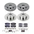 4-Wheel Set Power Stop&reg; TDBK4475 Front and Rear Track Day High-Performance Brake Pads and Rotor Kit