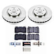TDBK4551 Front Brake Disc and Pad Kit, Silver zinc-plated, Plain Surface, 5 Lugs, 350 mm, Carbon Fiber Metallic, Track Day