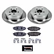 2012 Subaru Impreza - Rear Brake Disc and Pad Kit, Silver zinc-plated, Plain Surface, 5 Lugs, 286 mm, Carbon Fiber Metallic, 2.5L 4Cyl, Track Day