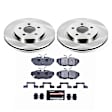 TDBK4749 Rear Brake Disc and Pad Kit, Silver zinc-plated, Plain Surface, 5 Lugs, 300 mm, Carbon Fiber Metallic, Track Day