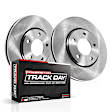 TDBK5158 Front Brake Disc and Pad Kit, Cross-Drilled 5 Lugs 340 mm Carbon Fiber Metallic Track Day