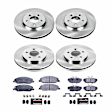 4-Wheel Set Power Stop&reg; TDBK5450 Front and Rear Track Day High-Performance Brake Pads and Rotor Kit