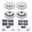 4-Wheel Set Power Stop&reg; TDBK5823 Front and Rear Track Day High-Performance Brake Pads and Rotor Kit