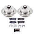 TDBK6107 Rear Brake Disc and Pad Kit, Plain Surface, 5 Lugs, 274 mm, Carbon Fiber Metallic, Track Day