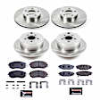 4-Wheel Set Power Stop&reg; TDBK6113 Front and Rear Track Day High-Performance Brake Pads and Rotor Kit