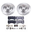 TDBK8169 Front Brake Disc and Pad Kit, Silver zinc-plated, Plain Surface, 5 Lugs, 389.9 mm, Carbon Fiber Metallic, Track Day
