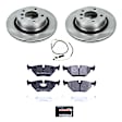 TDBK962 Rear Brake Disc and Pad Kit, Silver zinc-plated, Plain Surface, 5 Lugs, 294 mm, Carbon Fiber Metallic, Track Day