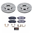 TDSK152 Front Brake Disc and Pad Kit, Plain Surface, 5 Lugs, 289.5 mm, Carbon Fiber Metallic, Track Day Spec