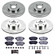 TDSK2373 Front Brake Disc and Pad Kit, Silver zinc-plated, Plain Surface, 5 Lugs, 294 mm, Carbon Fiber Metallic, Track Day Spec