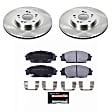 2011 Honda Civic - Front Brake Disc and Pad Kit, Silver zinc-plated, Plain Surface, 5 Lugs, 300 mm, Carbon Fiber Metallic, 2.0L 4Cyl, Track Day Spec