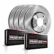 4-Wheel Set Power Stop&reg; TDSK2440 Front and Rear Track Day Spec High-Performance Brake Pads and Rotor Kit