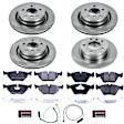 4-Wheel Set Power Stop&reg; TDSK4229 Front and Rear Track Day Spec High-Performance Brake Pads and Rotor Kit