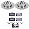 TDSK5671 Rear Brake Disc and Pad Kit, Natural Finish, Plain Surface, 5 Lugs, 254.7 mm, Carbon Fiber Metallic, Track Day Spec