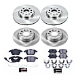 4-Wheel Set Power Stop&reg; TDSK5798 Front and Rear Track Day Spec High-Performance Brake Pads and Rotor Kit