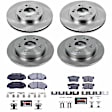 4-Wheel Set Power Stop&reg; TDSK706 Front and Rear Track Day Spec High-Performance Brake Pads and Rotor Kit
