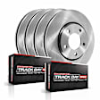 4-Wheel Set Power Stop&reg; TDSK7111 Front and Rear Track Day Spec High-Performance Brake Pads and Rotor Kit