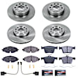 4-Wheel Set Power Stop&reg; TDSK7111 Front and Rear Track Day Spec High-Performance Brake Pads and Rotor Kit