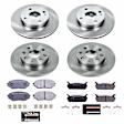 4-Wheel Set Power Stop&reg; TDSK718 Front and Rear Track Day Spec High-Performance Brake Pads and Rotor Kit