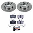 TDSK847 Rear Brake Disc and Pad Kit, Plain Surface, 5 Lugs, 232 mm, Carbon Fiber Metallic, Track Day Spec