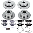 4-Wheel Set Power Stop&reg; TDSK870 Front and Rear Track Day Spec High-Performance Brake Pads and Rotor Kit