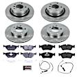 4-Wheel Set Power Stop&reg; TDSK873 Front and Rear Track Day Spec High-Performance Brake Pads and Rotor Kit