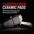 Z23-031 Rear Z23 Daily Carbon-Fiber Ceramic Brake Pads with Stainless-Steel Hardware Kit