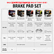Z23-031 Rear Z23 Daily Carbon-Fiber Ceramic Brake Pads with Stainless-Steel Hardware Kit