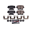 Z23-1057A Rear Z23 Daily Carbon-Fiber Ceramic Brake Pads with Stainless-Steel Hardware Kit