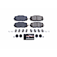 Z23-1184A Front Z23 Daily Carbon-Fiber Ceramic Brake Pads with Stainless-Steel Hardware Kit