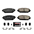 Z23-1728 Front Z23 Daily Carbon-Fiber Ceramic Brake Pads with Stainless-Steel Hardware Kit