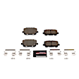 Z23-1766 Rear Z23 Daily Carbon-Fiber Ceramic Brake Pads with Stainless-Steel Hardware Kit