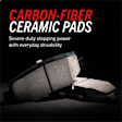Z23-374 Rear Z23 Daily Carbon-Fiber Ceramic Brake Pads with Stainless-Steel Hardware Kit