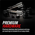 Z23-465 Front Z23 Daily Carbon-Fiber Ceramic Brake Pads with Stainless-Steel Hardware Kit
